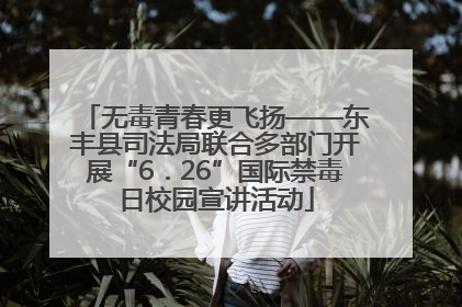 无毒青春更飞扬——东丰县司法局联合多部门开展“6．26”国际禁毒日校园宣讲活动