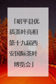 昭平县优质茶叶亮相第十九届西安国际茶叶博览会