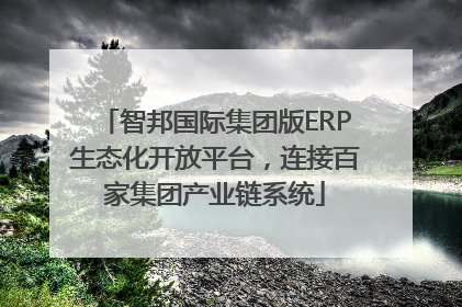 智邦国际集团版ERP生态化开放平台，连接百家集团产业链系统