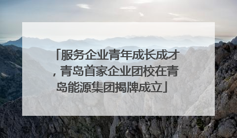服务企业青年成长成才，青岛首家企业团校在青岛能源集团揭牌成立