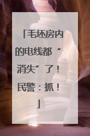毛坯房内的电线都“消失”了！民警：抓！