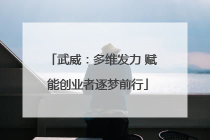 武威：多维发力 赋能创业者逐梦前行