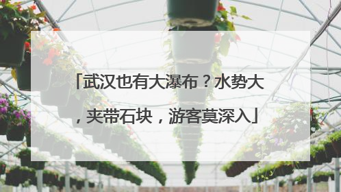 武汉也有大瀑布？水势大，夹带石块，游客莫深入