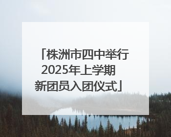 株洲市四中举行2025年上学期新团员入团仪式