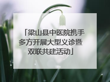 梁山县中医院携手多方开展大型义诊暨双联共建活动