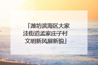 潍坊滨海区大家洼街道孟家庄子村文明新风展新貌