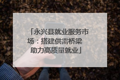 永兴县就业服务市场：搭建供需桥梁 助力高质量就业