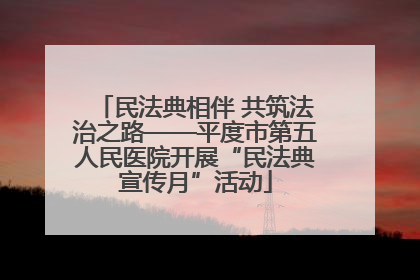 民法典相伴 共筑法治之路——平度市第五人民医院开展“民法典宣传月”活动