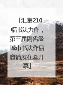 汇集210幅书法力作，第三届副省级城市书法作品邀请展在蓉开幕