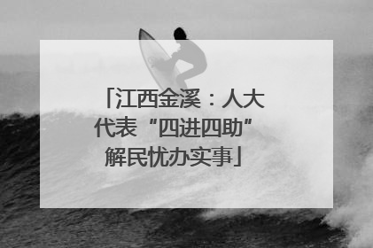 江西金溪：人大代表“四进四助”解民忧办实事