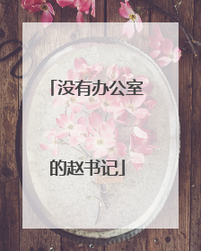 没有办公室的赵书记