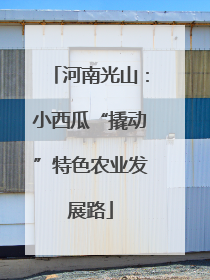 河南光山：小西瓜“撬动”特色农业发展路