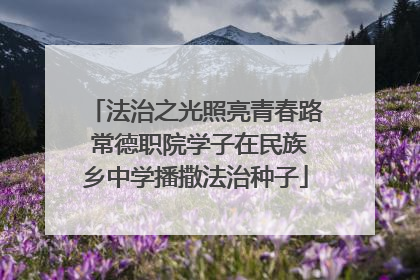 法治之光照亮青春路 常德职院学子在民族乡中学播撒法治种子