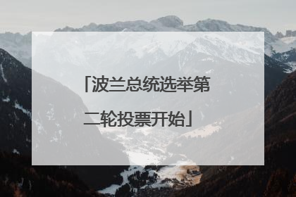 波兰总统选举第二轮投票开始