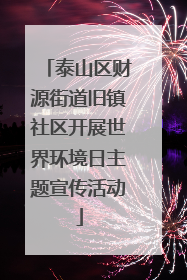 泰山区财源街道旧镇社区开展世界环境日主题宣传活动