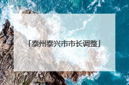 泰州泰兴市市长调整