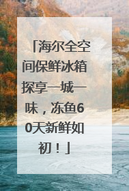海尔全空间保鲜冰箱探享一城一味，冻鱼60天新鲜如初！