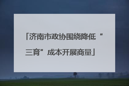 济南市政协围绕降低“三育”成本开展商量