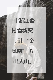 浙江畲村看新变：让“金凤凰”飞出大山
