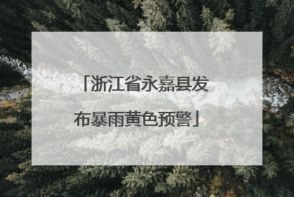 浙江省永嘉县发布暴雨黄色预警