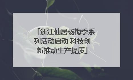 浙江仙居杨梅季系列活动启动 科技创新推动生产提质