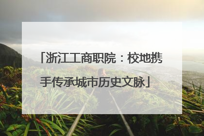 浙江工商职院：校地携手传承城市历史文脉
