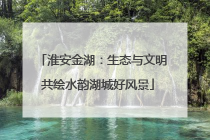 淮安金湖：生态与文明共绘水韵湖城好风景