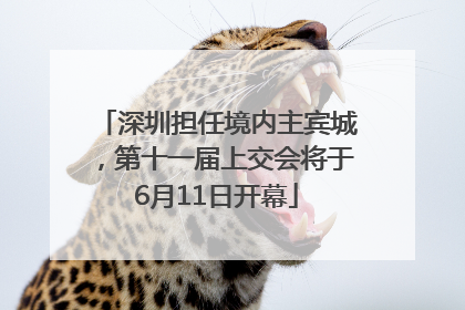 深圳担任境内主宾城，第十一届上交会将于6月11日开幕
