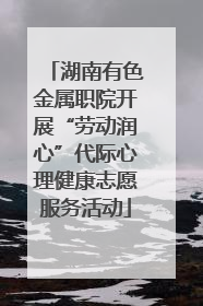 湖南有色金属职院开展“劳动润心”代际心理健康志愿服务活动