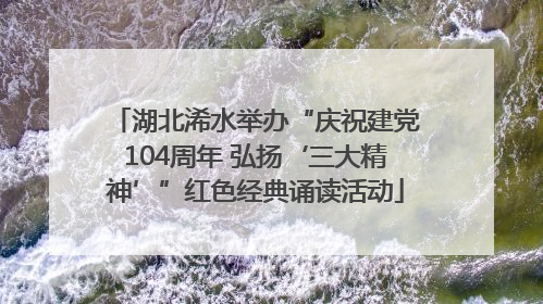 湖北浠水举办“庆祝建党104周年 弘扬‘三大精神’”红色经典诵读活动