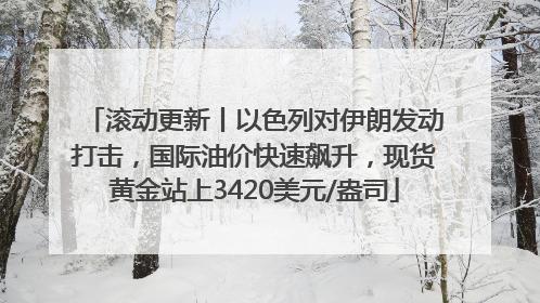 滚动更新丨以色列对伊朗发动打击，国际油价快速飙升，现货黄金站上3420美元/盎司