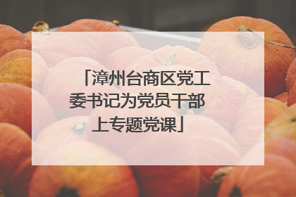 漳州台商区党工委书记为党员干部上专题党课