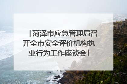 菏泽市应急管理局召开全市安全评价机构执业行为工作座谈会