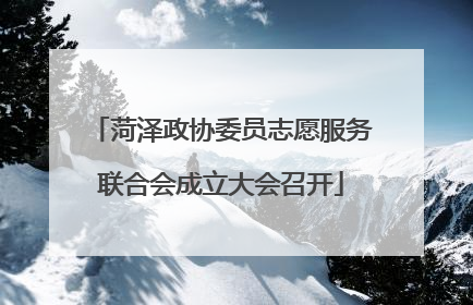 菏泽政协委员志愿服务联合会成立大会召开