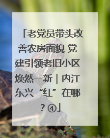 老党员带头改善农房面貌 党建引领老旧小区焕然一新｜内江东兴“红”在哪？④