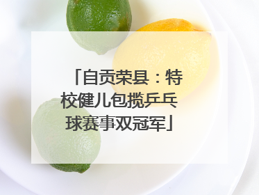 自贡荣县：特校健儿包揽乒乓球赛事双冠军