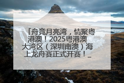 舟竞月亮湾，情聚粤港澳！2025粤港澳大湾区（深圳南澳）海上龙舟赛正式开赛！_深圳新闻网