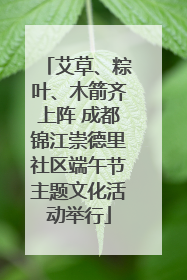 艾草、粽叶、木箭齐上阵 成都锦江崇德里社区端午节主题文化活动举行