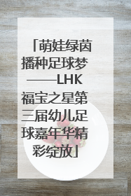 萌娃绿茵播种足球梦——LHK福宝之星第三届幼儿足球嘉年华精彩绽放