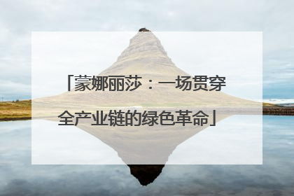 蒙娜丽莎：一场贯穿全产业链的绿色革命