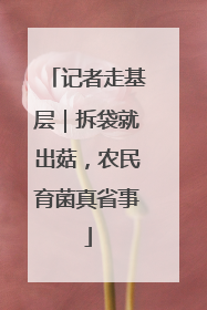 记者走基层｜拆袋就出菇，农民育菌真省事