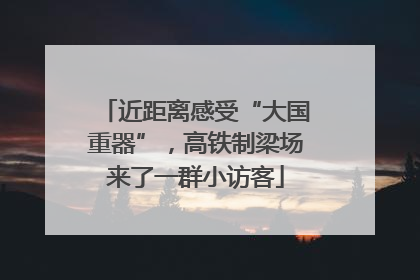 近距离感受“大国重器”，高铁制梁场来了一群小访客