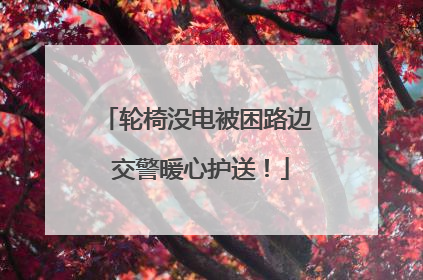 轮椅没电被困路边 交警暖心护送！
