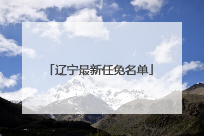 辽宁最新任免名单