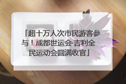超十万人次市民游客参与！成都世运会·吉利全民运动会圆满收官