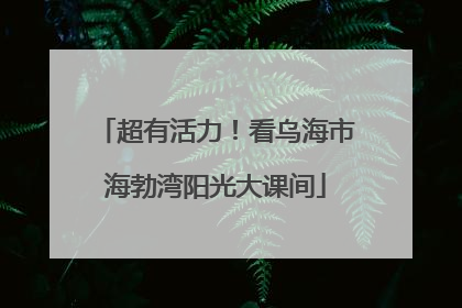 超有活力！看乌海市海勃湾阳光大课间