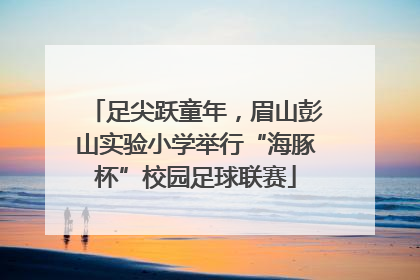 足尖跃童年，眉山彭山实验小学举行“海豚杯”校园足球联赛
