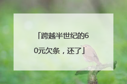 跨越半世纪的60元欠条，还了