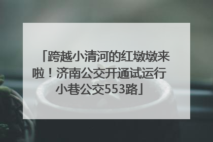 跨越小清河的红墩墩来啦！济南公交开通试运行小巷公交553路