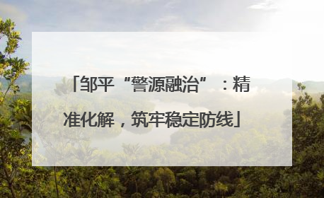 邹平“警源融治”：精准化解，筑牢稳定防线